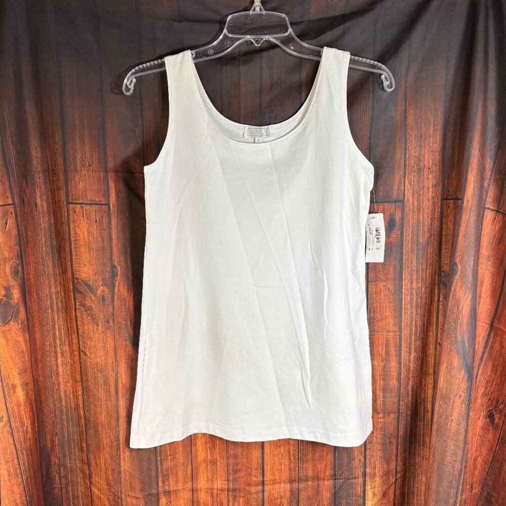 A'nue Miami A Line Tank Stretchy White Women's Size Petite Small Made in USA NWT